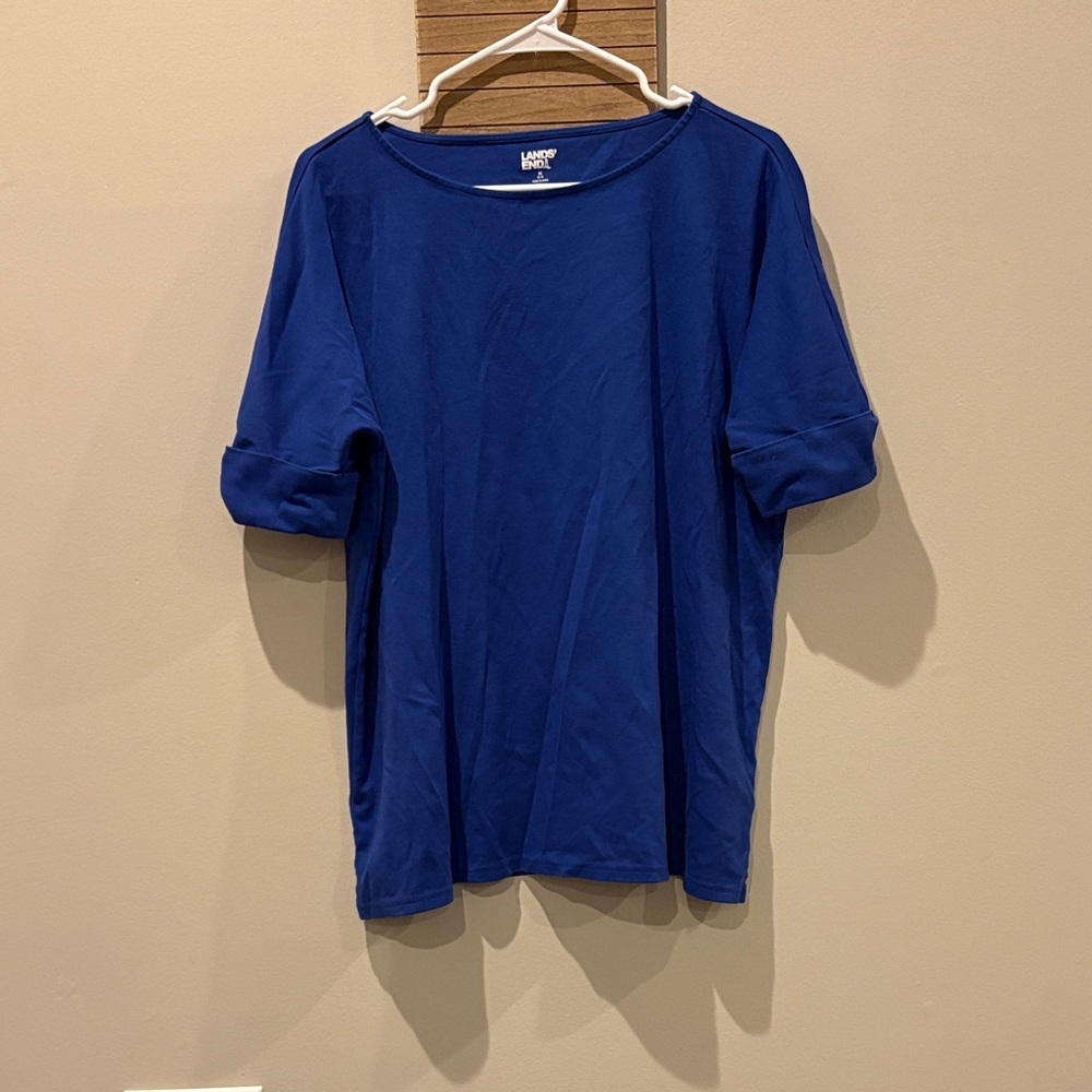 Lands' End Royal Blue Casual Tee